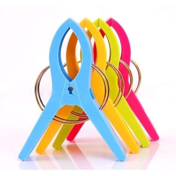 Colorful Beach Towel Clips, Beach Clips, Towel Clips for Beach Chair, Blankets,‎ - Picture 4 of 7